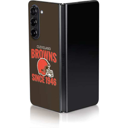 NFL Cleveland Browns Helmet Galaxy Z Fold5 5G Skin